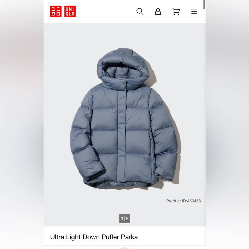 Uniqlo Ultra Light Down Size XS